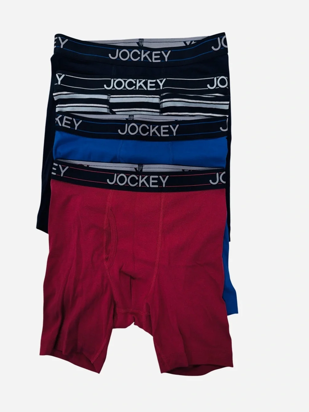 Jockey Underwear Lightweight Cotton Blend 7” Boxer Brief 4-Pack Mens Size S